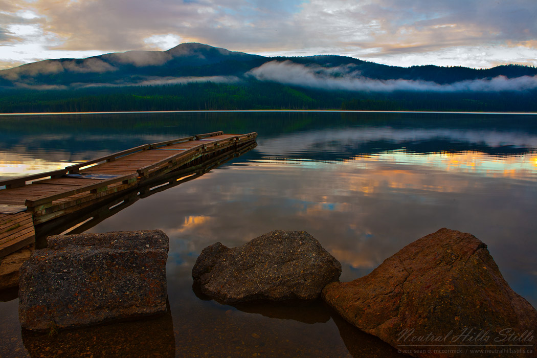 Lake East of Grand Cache, Alberta, at Sunrise