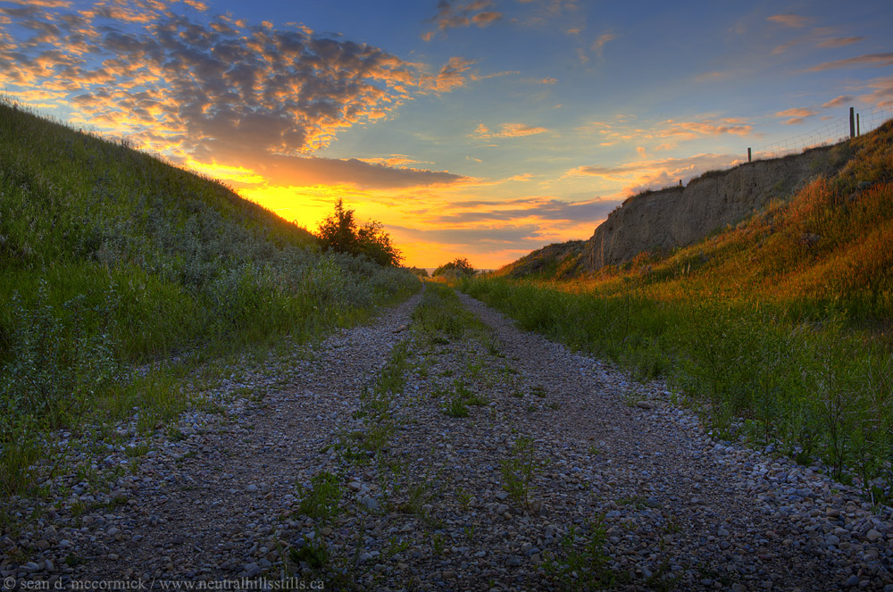 A railroad ran through here