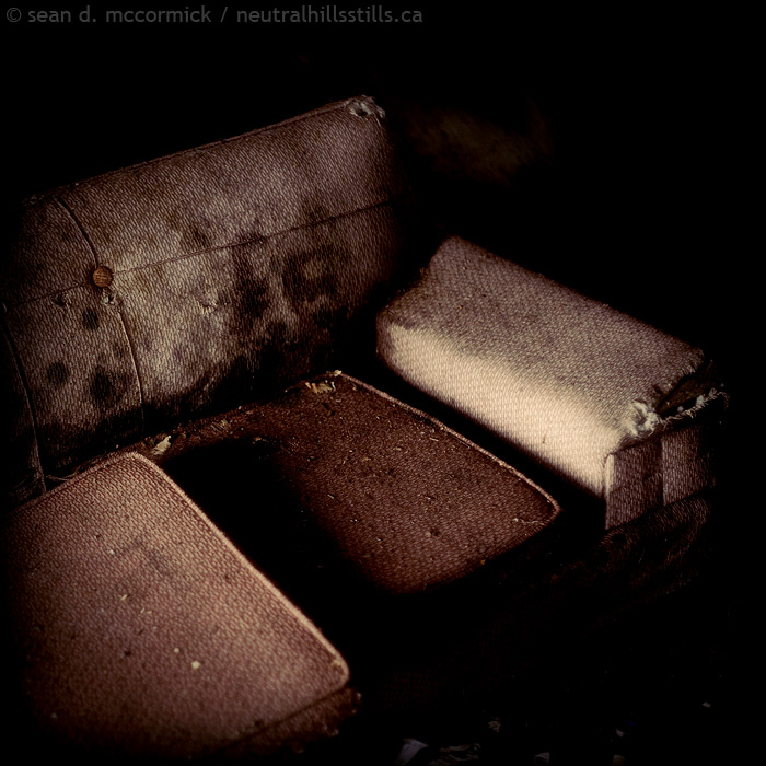 World's nastiest couch: Foyer, Wayside Auto, Chinook AB