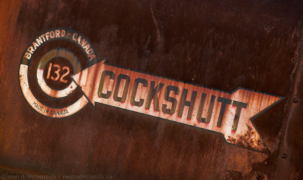 Faded logo, Cockshut SP-132 Combine [1 of 2]