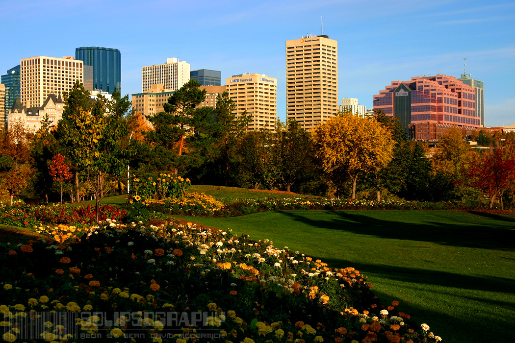 Downtown Edmonton Viewed from Muttart Grounds [2 of 2]