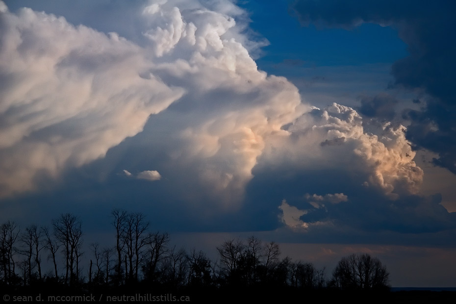 Cumulous Clouds At Dusk