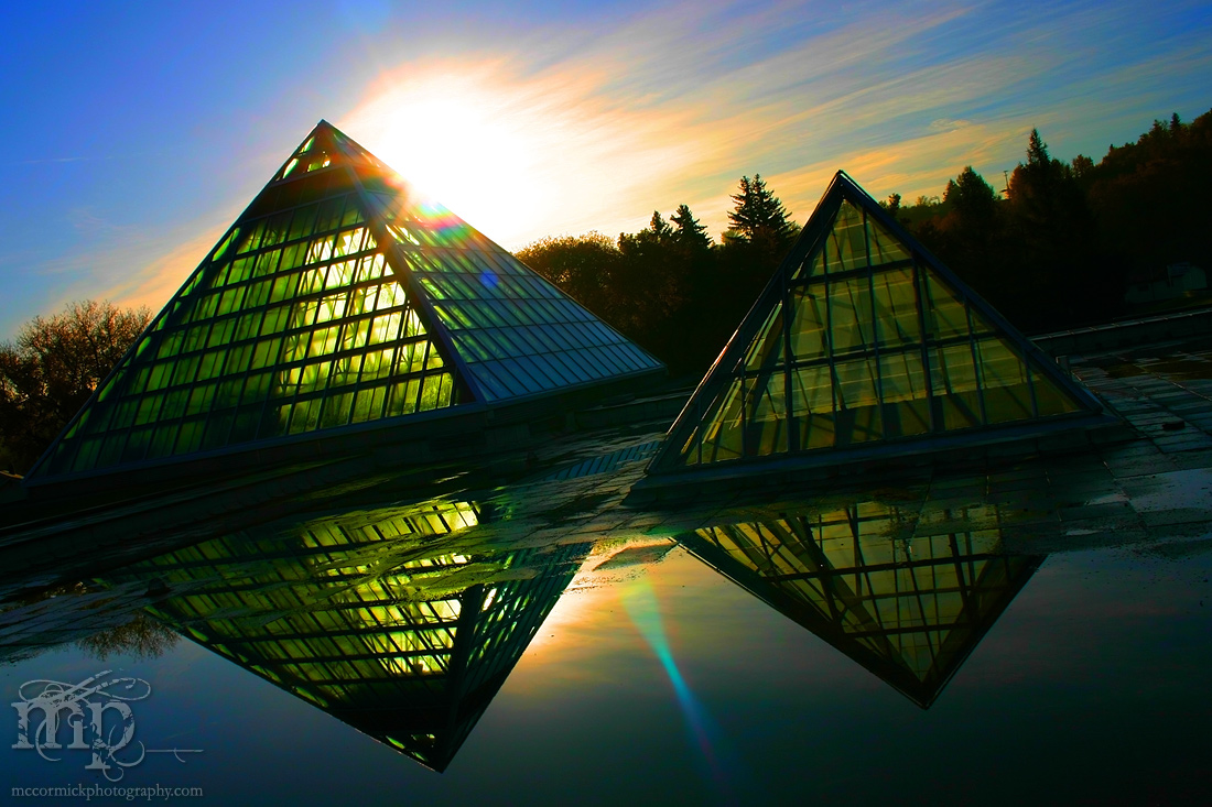 Muttart Conservatory Sunrise, Sep 25, 2004
