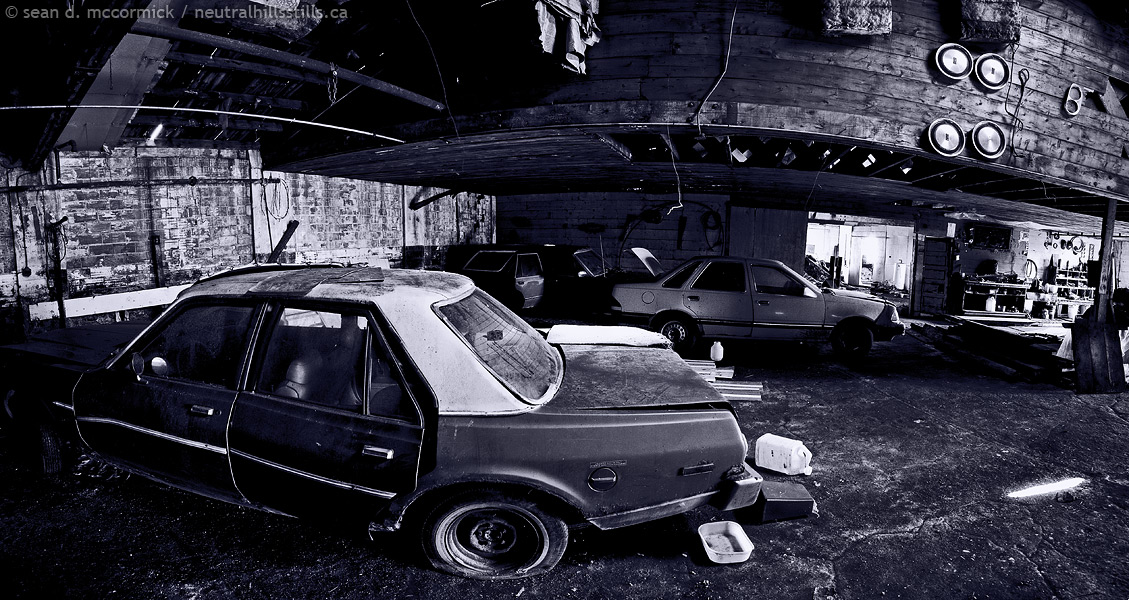 No one has twisted a wrench here lately: Interior, Wayside Auto, Chinook, Alberta