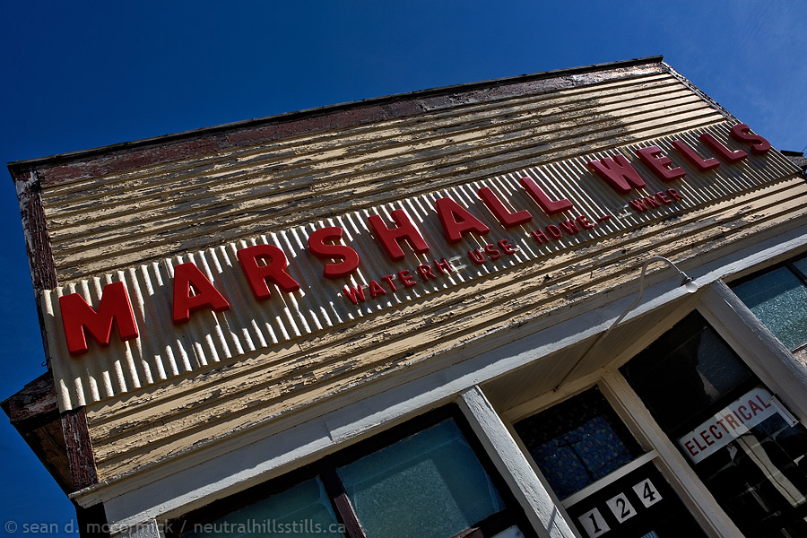 Marshall Wells signage, Main Street, Cereal, Alberta