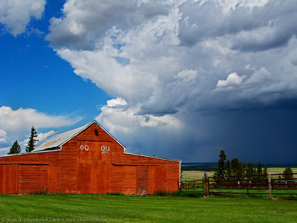 Coulton Ranch: Barn w/brands visible