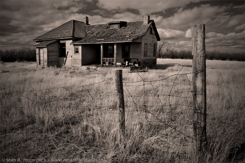 The Old Barney Homestead: Fence in forgeround