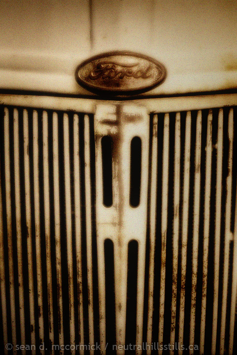 Emblem and grill, 1952 Ford tractor, model 8NC