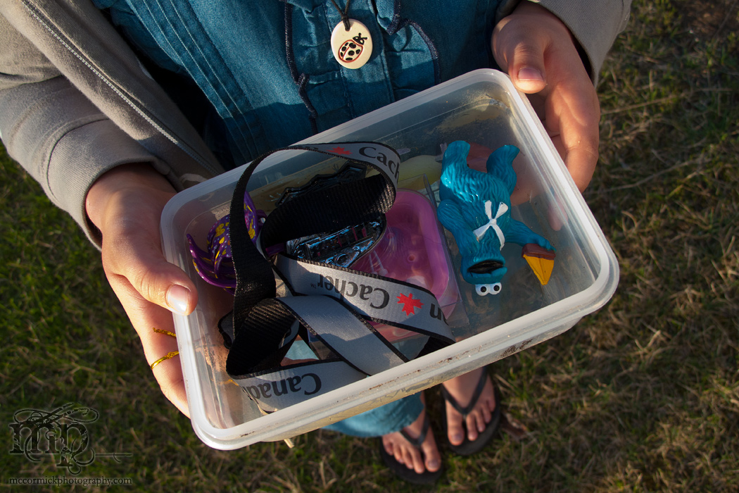 Monitor Geocache Hunt: Cache close-up