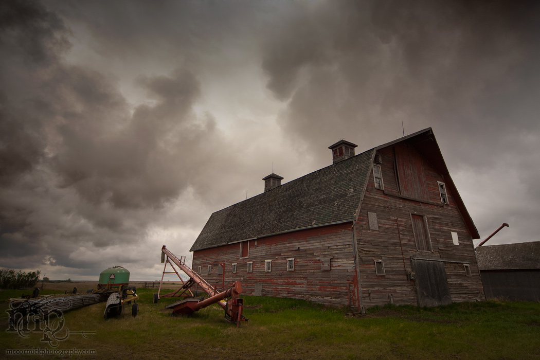 A rainy morning in the farm yard
