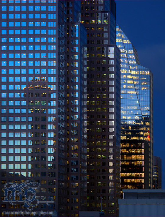 The Calgary Tower Reflected in Banker's Hall Before Sunrise [2 of 4]