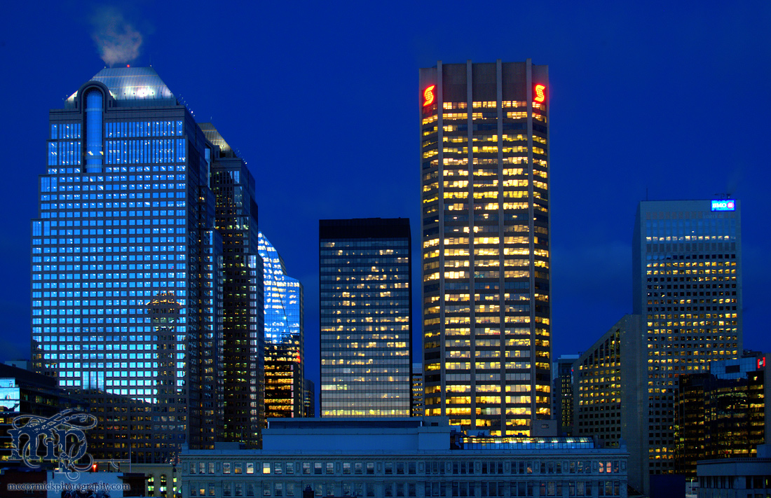 The Calgary Tower Reflected in Banker's Hall Before Sunrise [1 of 4]