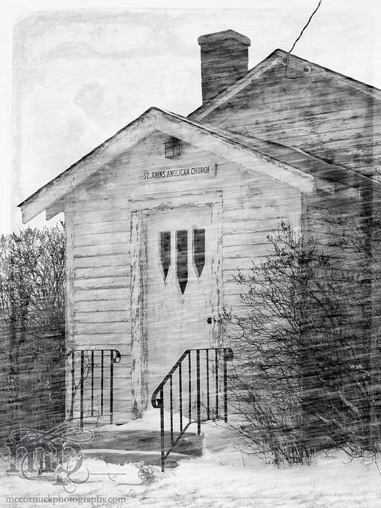 Snowstorm, Feb 25, 2012: St. John's Anglican Church, New Brigden, AB