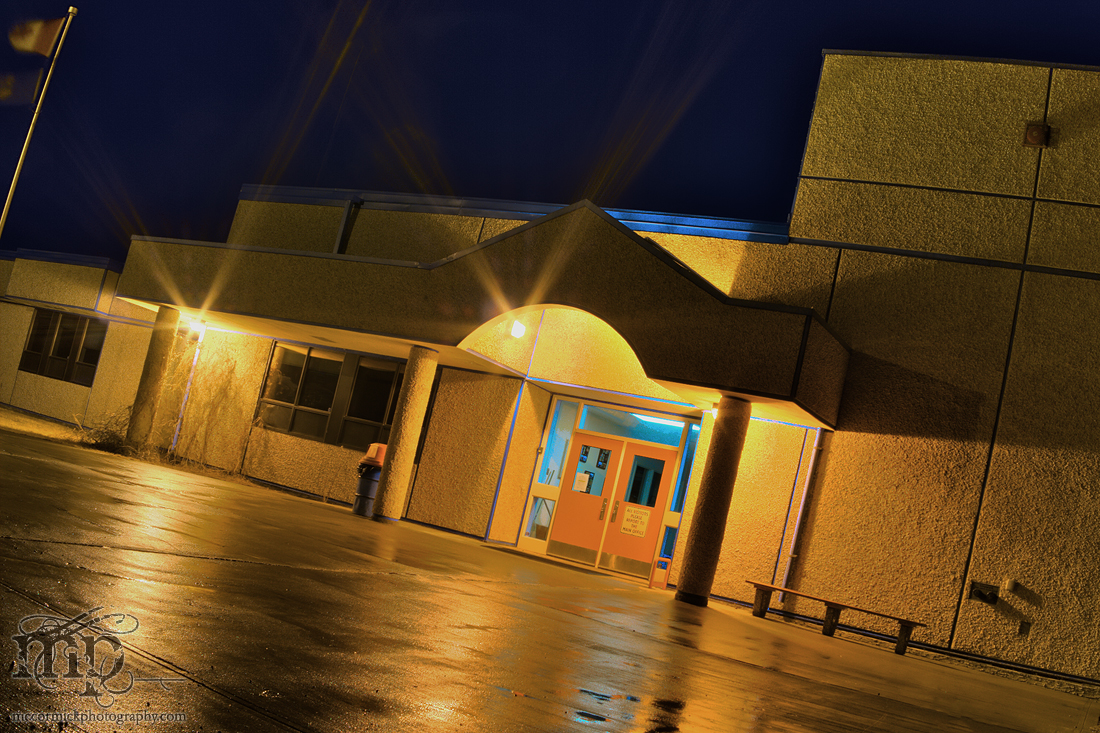 Mar 17, 2012: Altario School at night