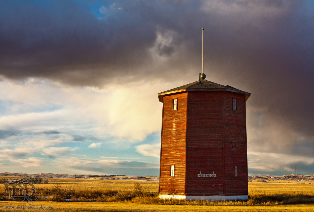 Dusk, Mar 30, 2012: New Brigden Water Tower
