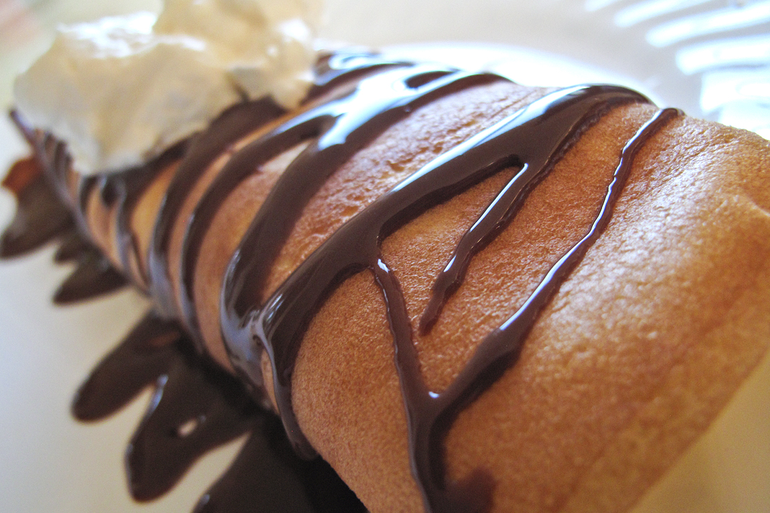 Chocolate banana custard crepe