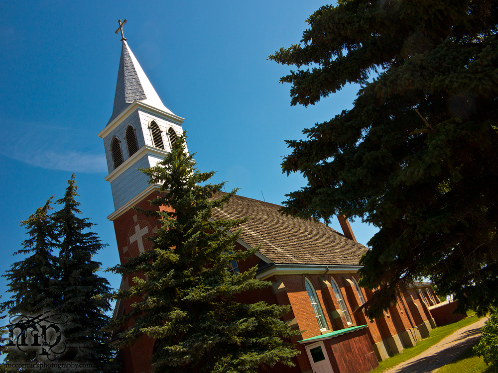 Sacred Heart, Chauvin, AB: Viewed Askew