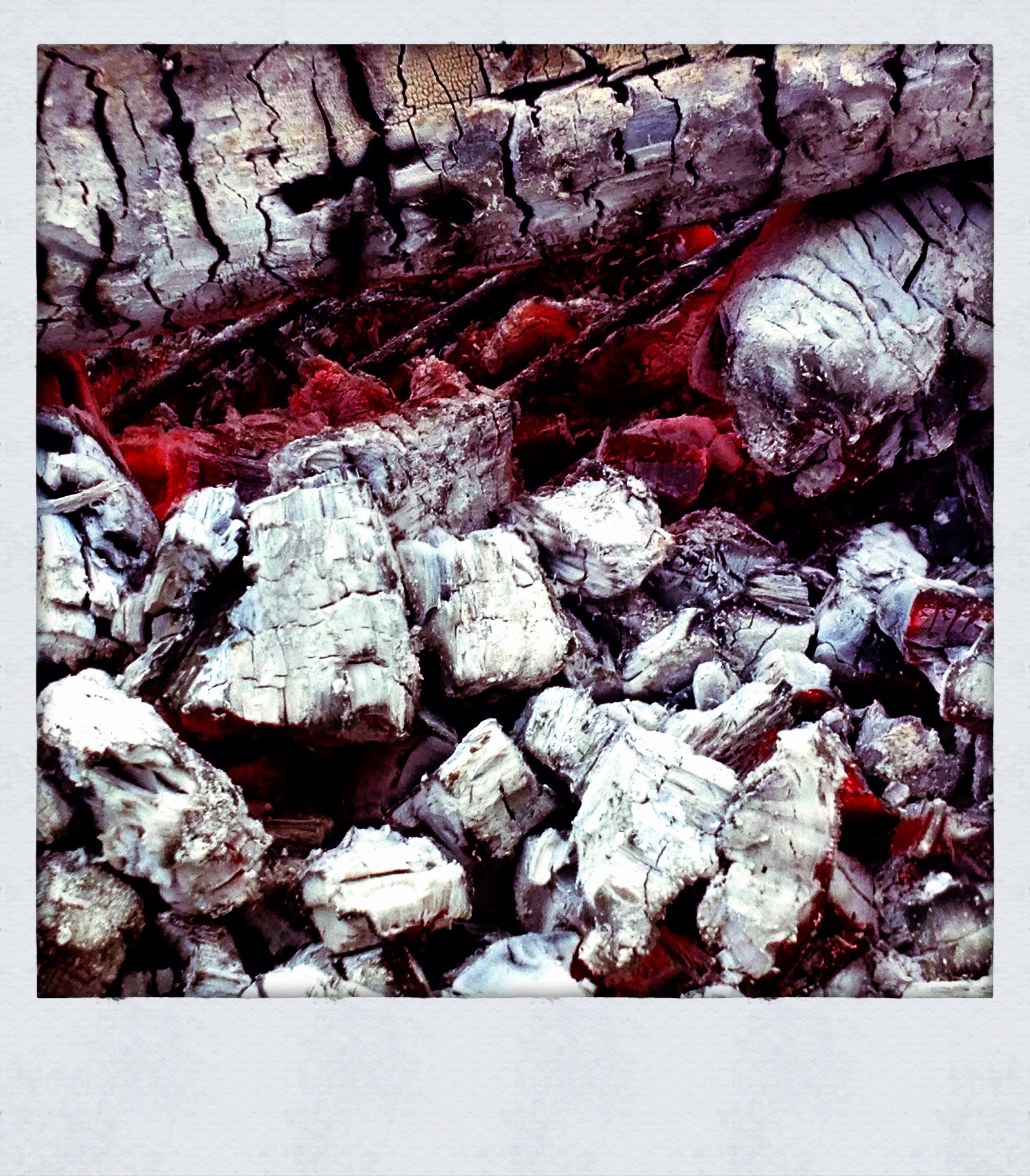 Burning down to coals