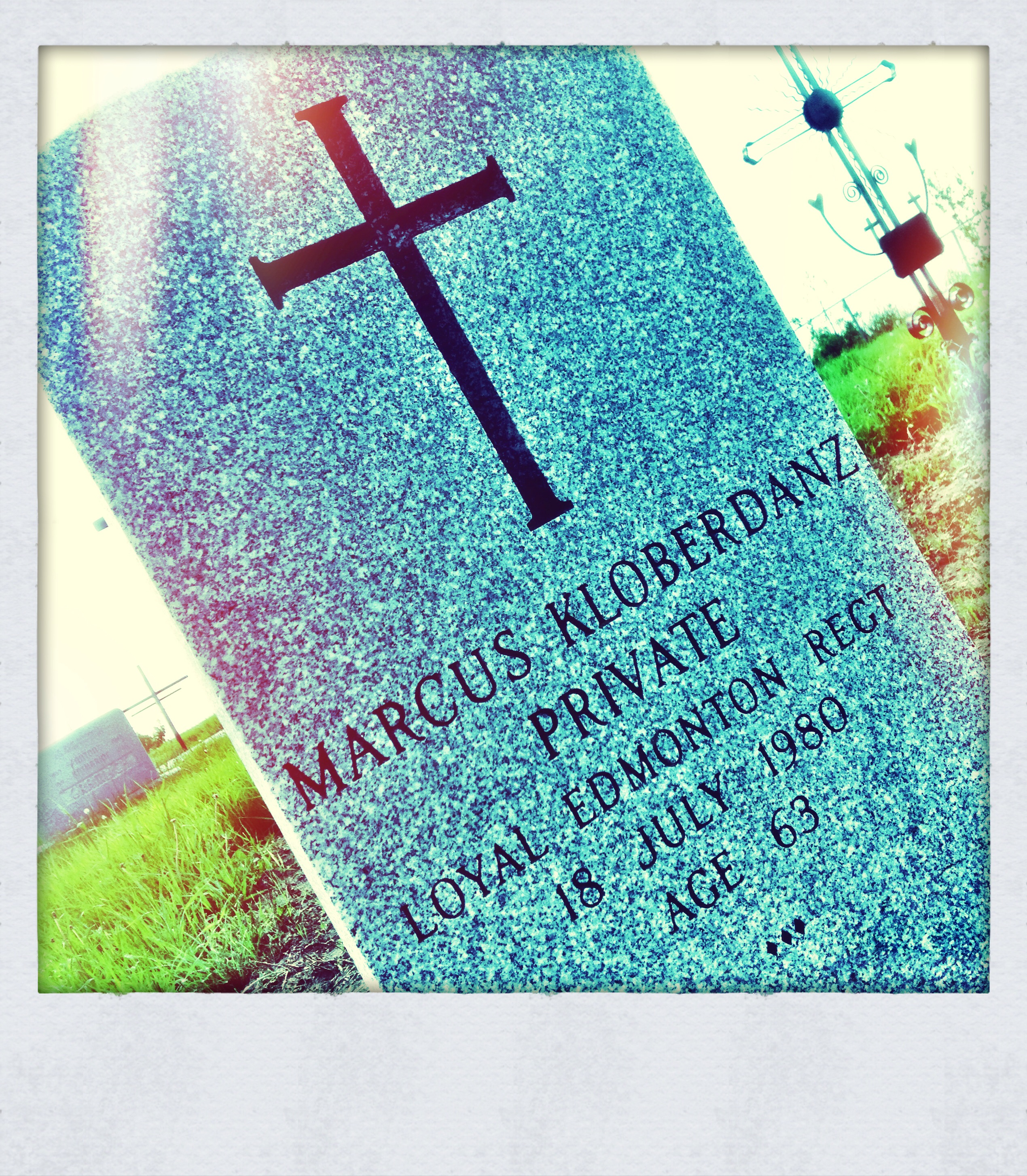 Bodo Assumption Cemetery : Headstone : Marcus Kloberdanz