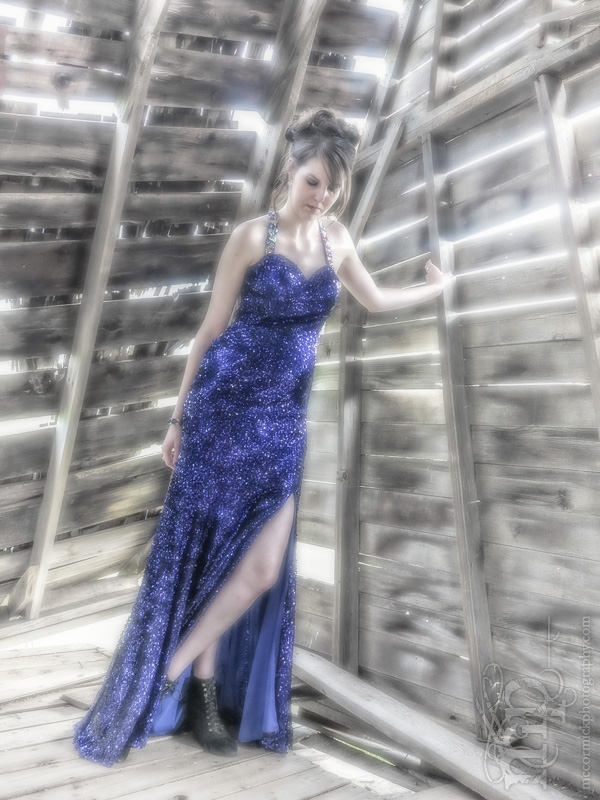 Tegan in the barn where the walls are now the floor.