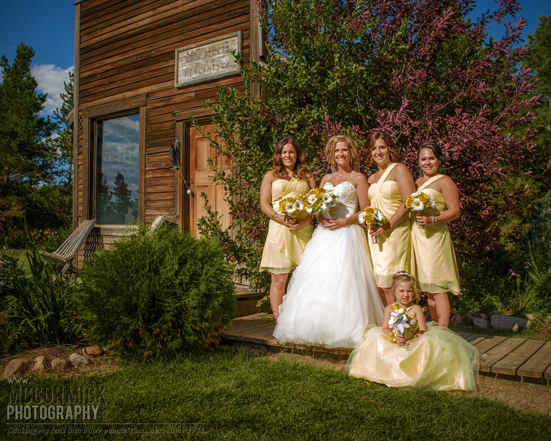 Kukurudza Wedding : Bridal Party In Front of Old Store