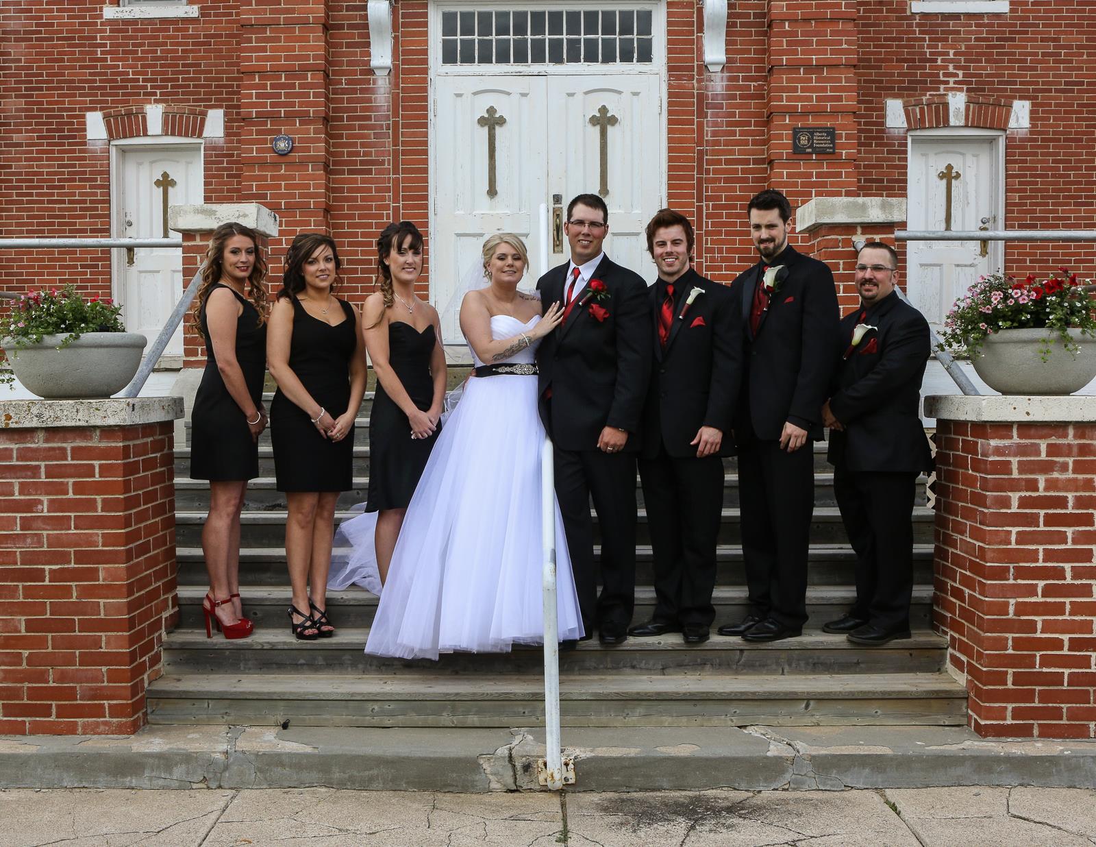 Bridal party, close-up