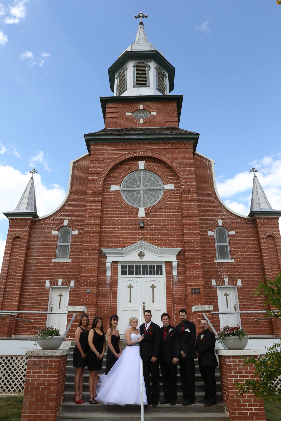 Bridal party, long view