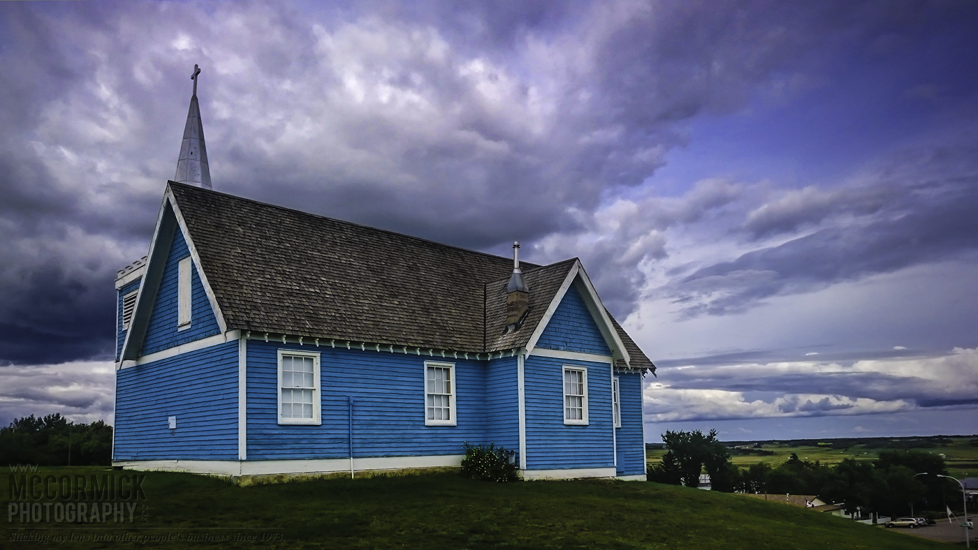 Big Valley : Alberta : Blue Church On the Hill
