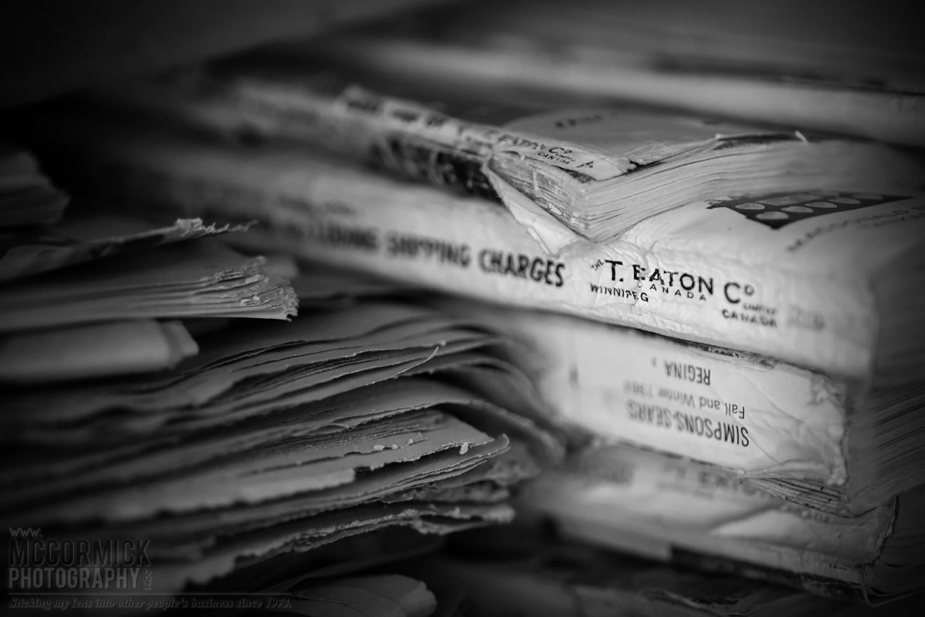 Pile of old catalogues