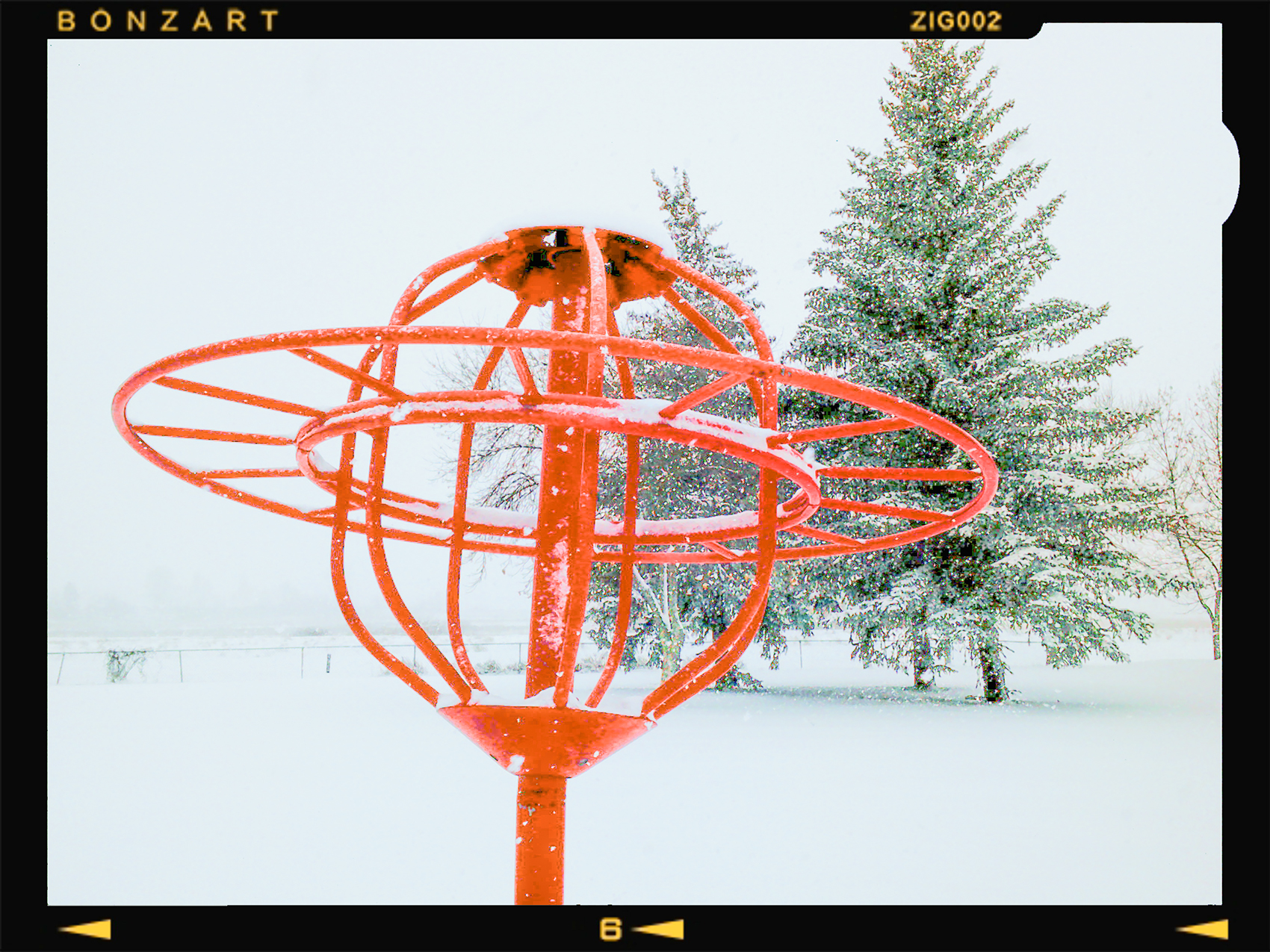 Monkey Bars without the Monkeys, Thornbriar Green, Strathmore, Alberta, 2024-03-02