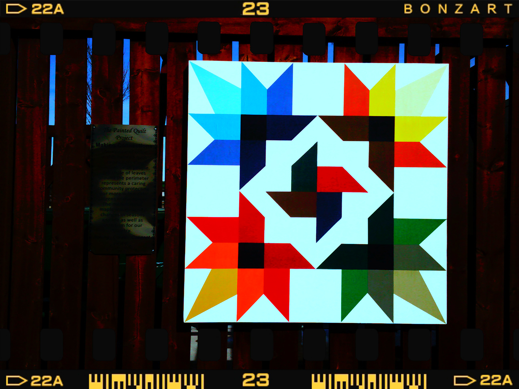 Crazy Quilt, Municipal Building, Strathmore, Alberta, 2024-03-15