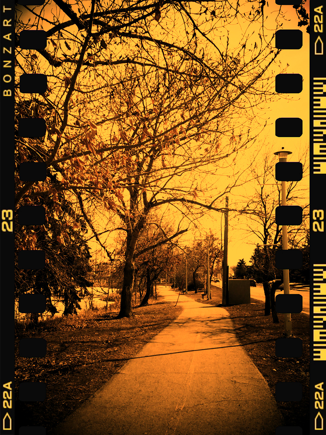 Walking Path, Kinsmen Park, Strathmore, Alberta, 2024-03-15