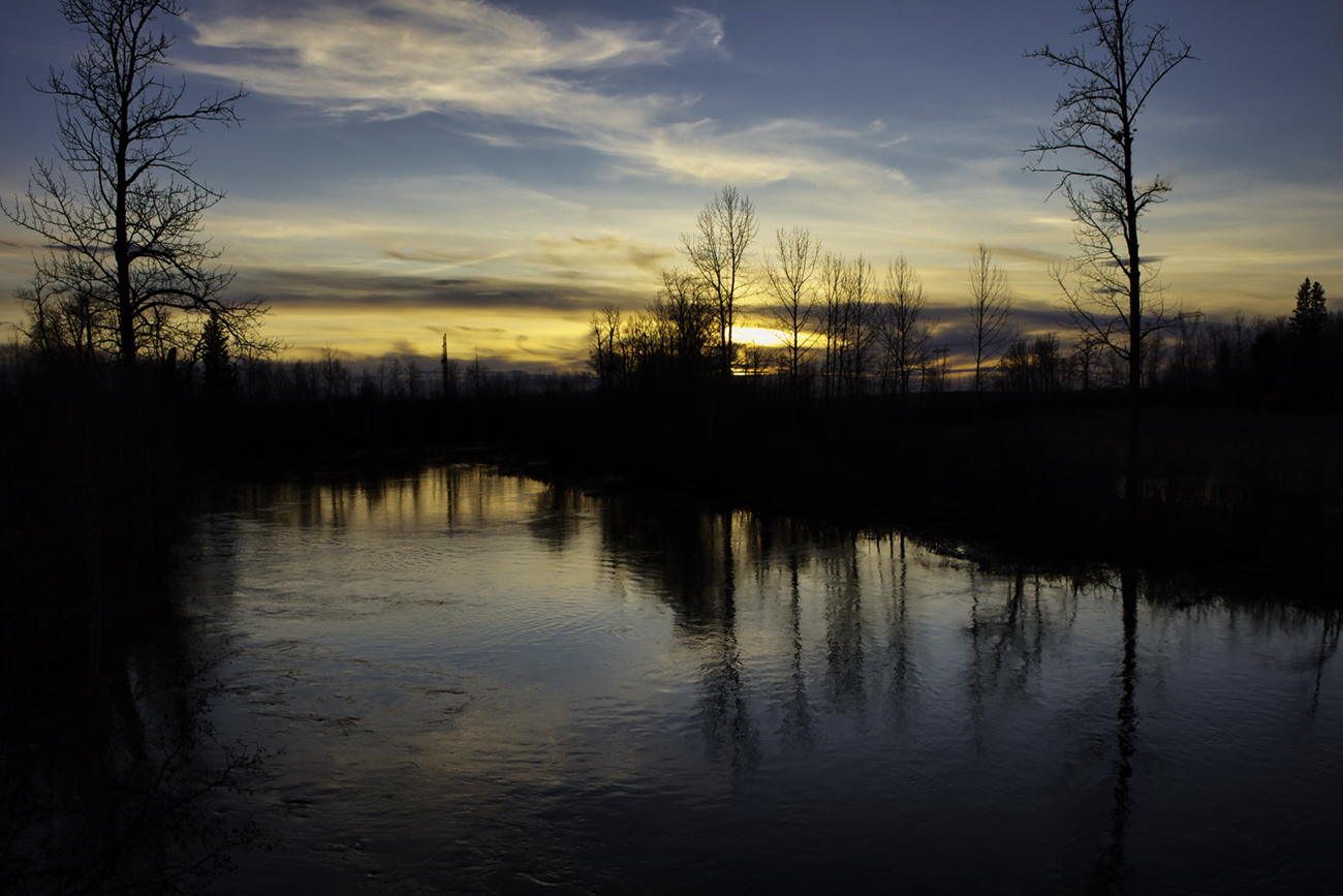 Paddle River Sunset, Apr 21, 2020 (1 of 3)