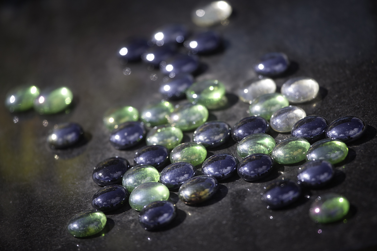 Graveside Glass Beads, Barrhead Cemetery (1 of 4)