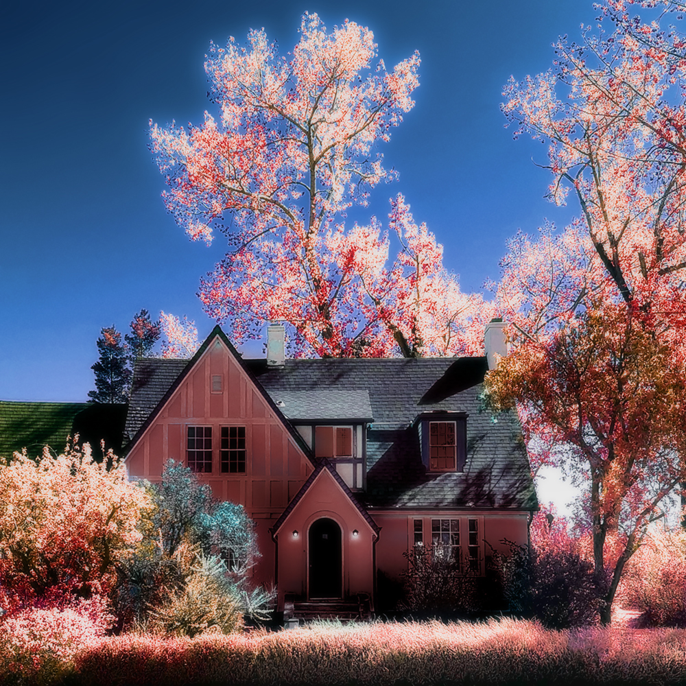 Funky Older Home in Faux Coloured Infrared