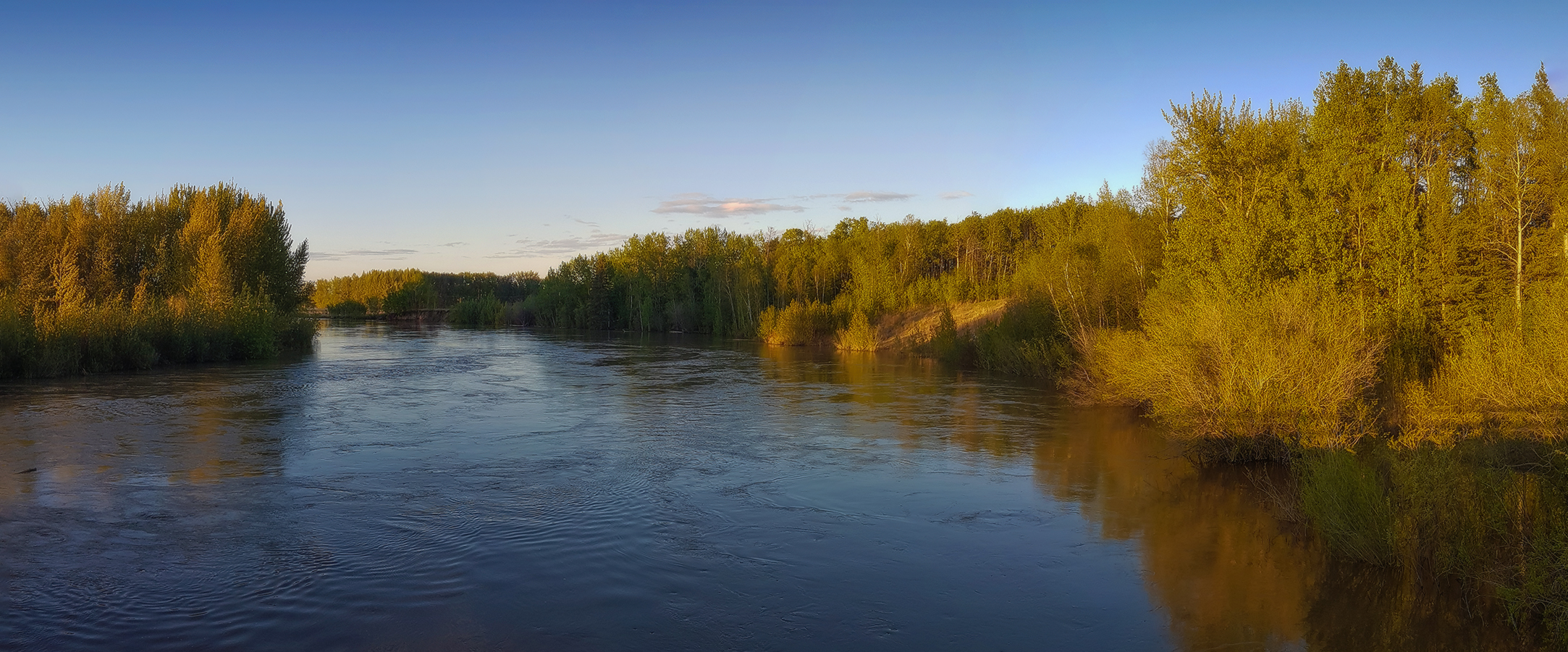 Paddle River at Dusk, Barrhead County, Alberta, 2020-05-27