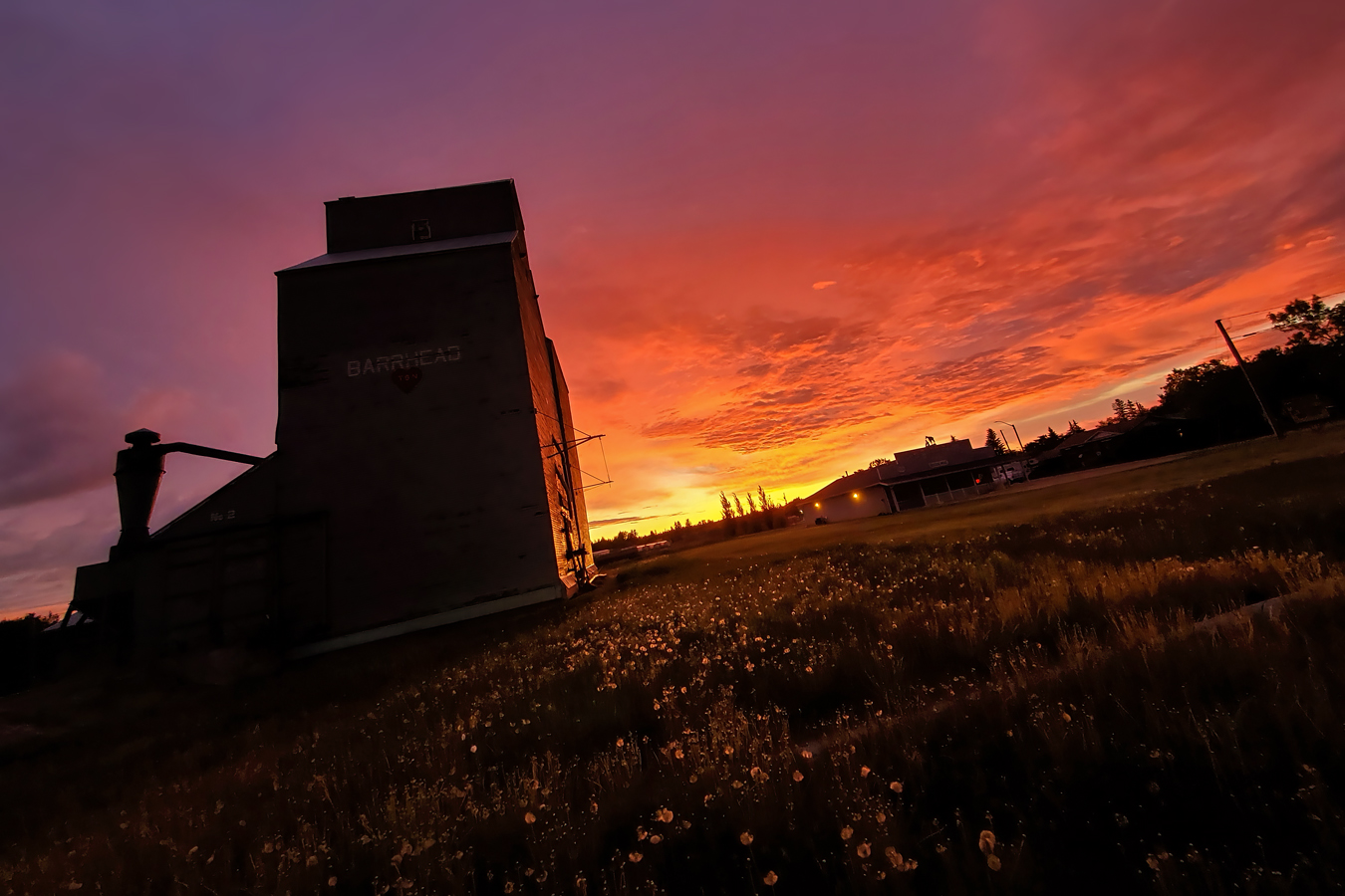 Sunset, Grain Elevator, Barrhead, Alberta, June 14, 2020