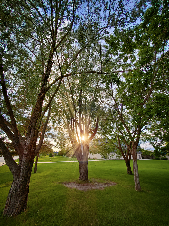 Sunset In Front of High School, Barrhead, Alberta, June 20, 2020