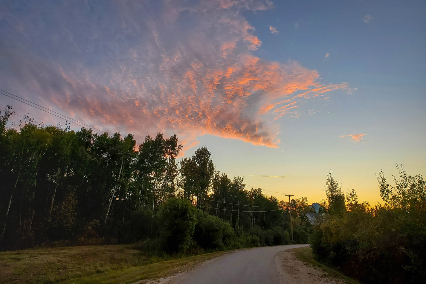 Sunrise Near the Water Treatment Plant, Blue Heron Walking Trail,, Barrhead, Alberta, 2020-09-11
