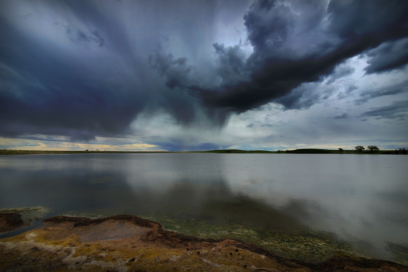 Storm Approaching Slough, North of Strathmore, Alberta, June 06, 2021
