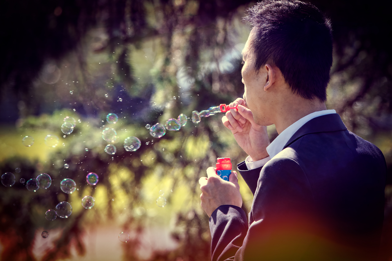 Bubbles, Strathmore Storefront School Graduation Ceremony (Vintage Processed), June 17, 2021