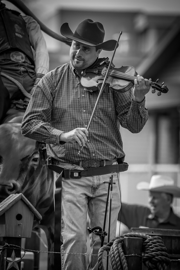 Fiddler on the Float, Stampede Parade, Strathmore, Alberta, July 31, 2021