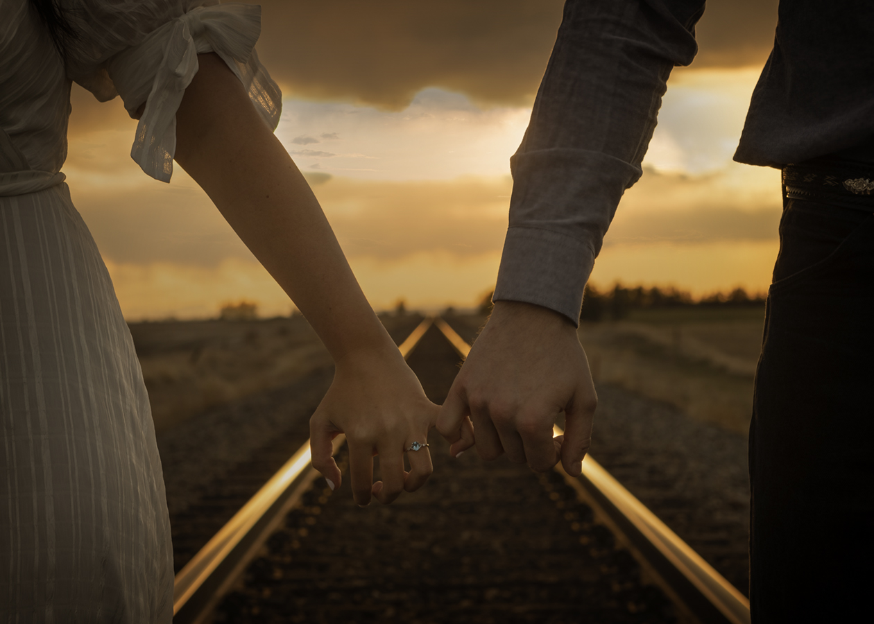 Engagement Shoot, 2022-05-22, Railroaded, Colour and Vignette