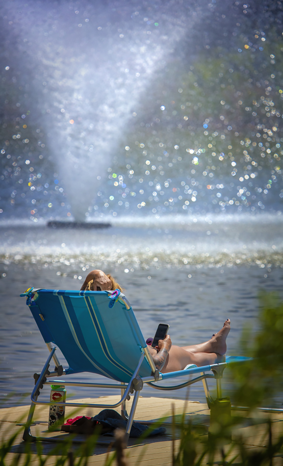 Chillaxin' by the Water, Portrait, Kinsmen Park, Strathmore, AB, 2022-06-10