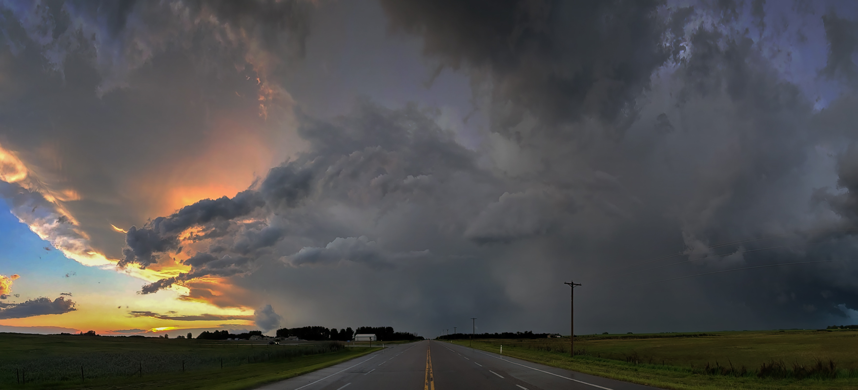 Good Riddance, Departing Storm, North of Strathmore AB, 2022-06-28