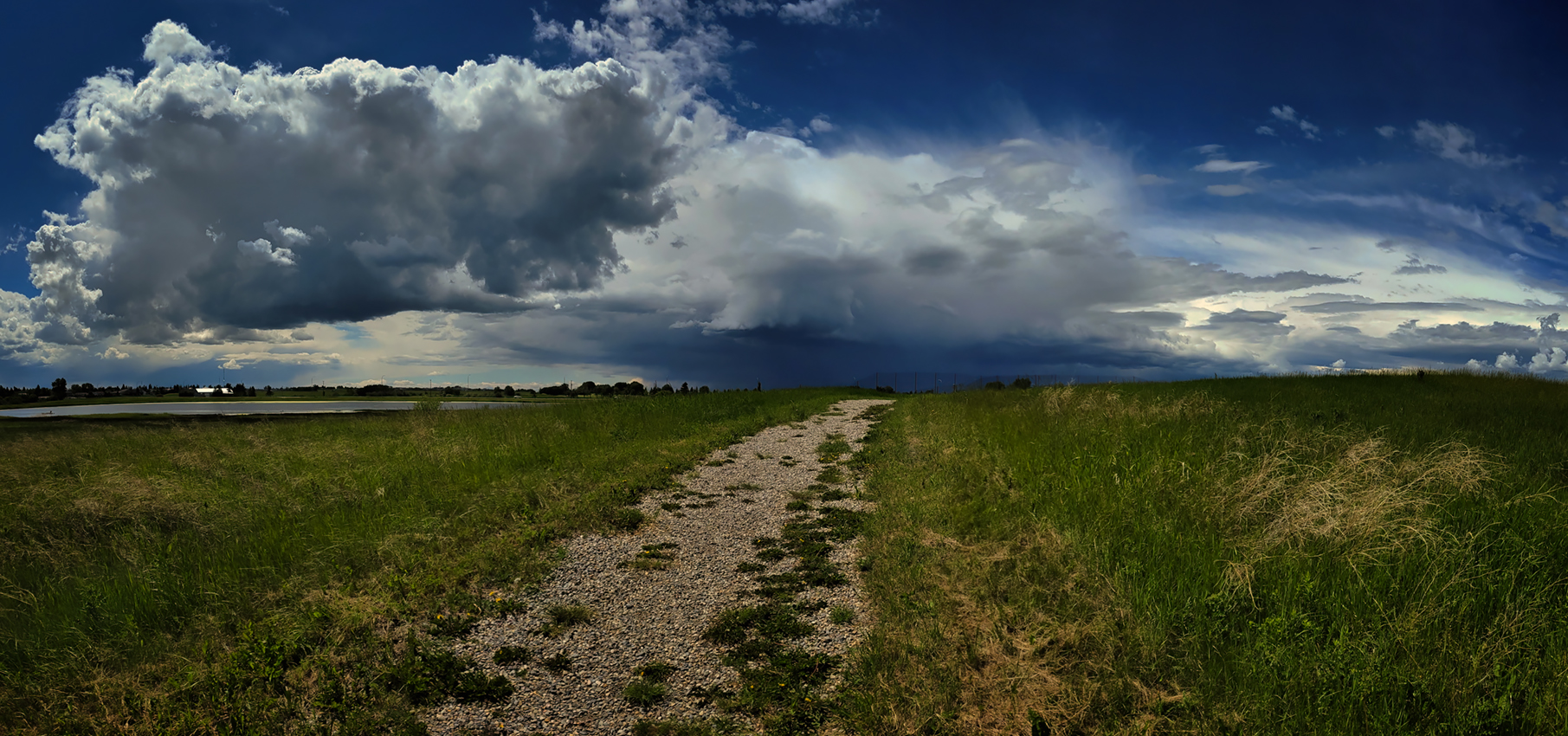 Coming at the storm that's coming at me, Gray's Park, Strathmore AB, 2022-06-28