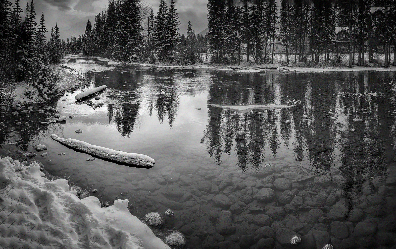 Policeman's Creek, Landscape, Town of Canmore, Alberta, 2022-11-06