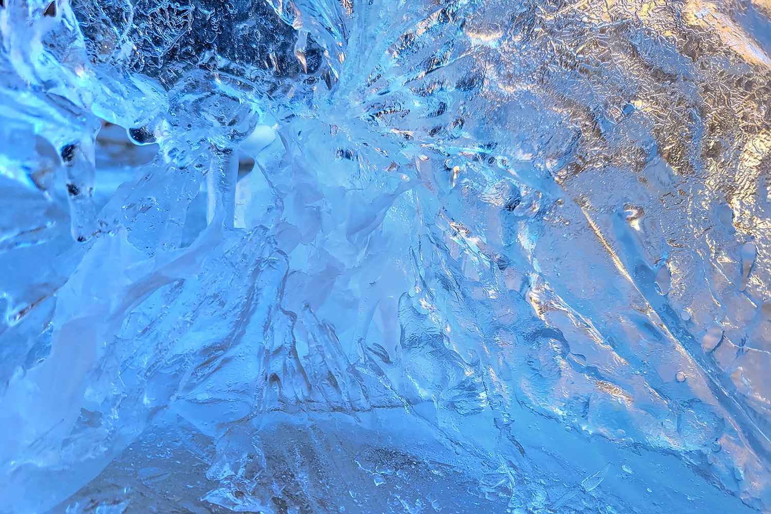 Abstract Ice Sculpture, My Back Deck, Strathmore, Alberta, 2023-03-18
