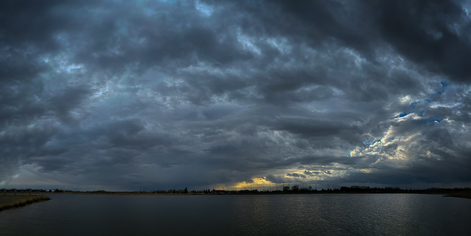 Gloomy Ride Around the Pond, Gray Pond, Strathmore, Alberta, 2023-05-06