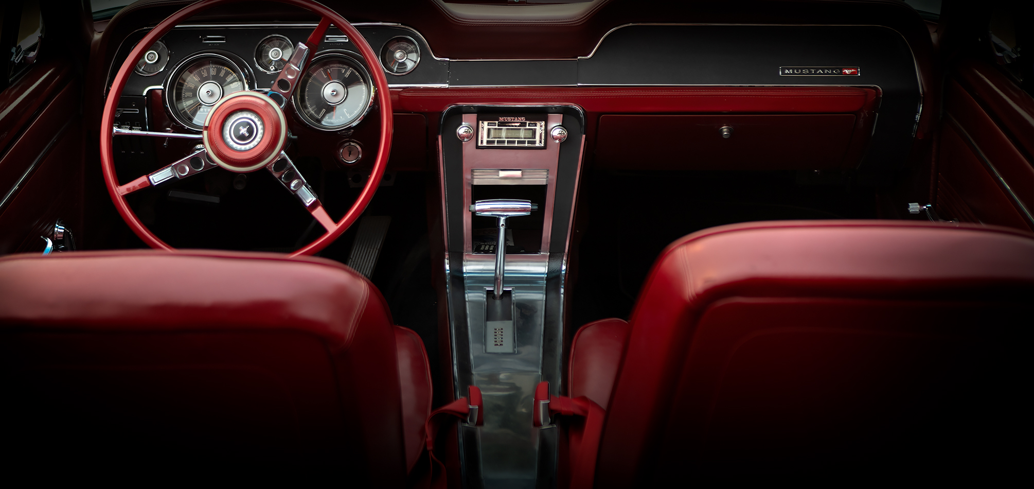All Original Cockpit, Classic Ford Mustang, Morrin, Alberta. 2023-05-20